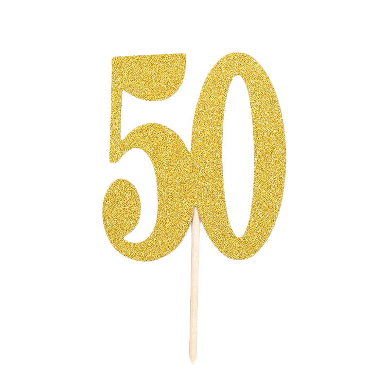 Le Prise™ Gilded 50th Anniversary Cake Topper | Wayfair