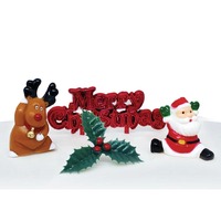 Cheerful Christmas Scene Decorating Kit 4pcs