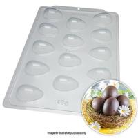 BWB Smooth Egg Chocolate Mould 30g 3 Piece