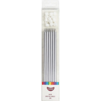 GoBake Candles Super Tall 18cm Silver