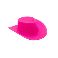 Mini Plastic Cowgirl Hat Decoration Pink 