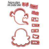 Ghost Fondant / Cookie Cutter Faces 10pc Set