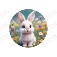 Bunny Edible Image  - Round #05