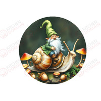 Gnome Edible Image #01 - Round