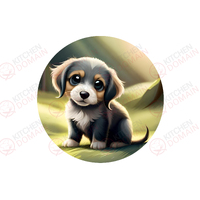 Puppy Edible Image  - Round