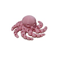 Small Pink Articulated Octopus Decoration Topper