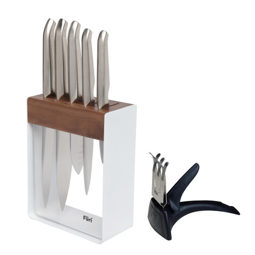 Furi Pro Limited Edition White Knife Block Set 7 Piece