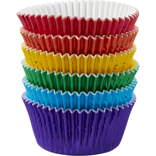 Wilton Multi Colour Foil Standard Baking Cups - 75Pk