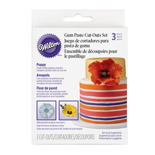 Wilton Gum Paste Cut Outs Poppy