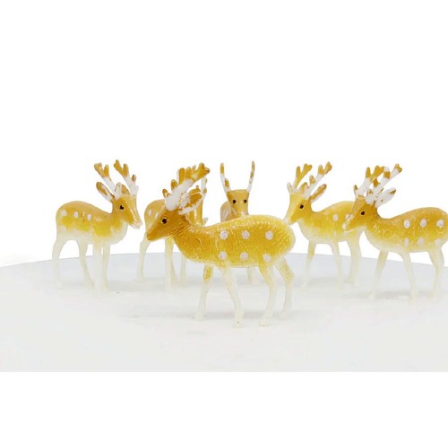 Reindeer Plastic Cake Toppers 6pcs