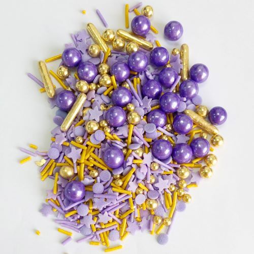 Gold & Purple Mix 80g Sprinkles