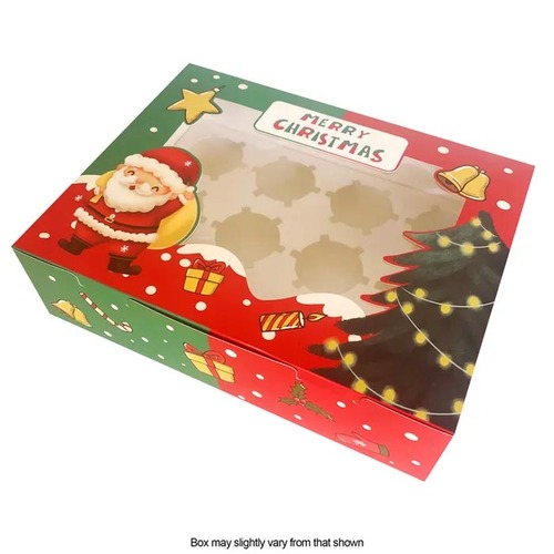 Christmas Cupcake Box 12 Hole