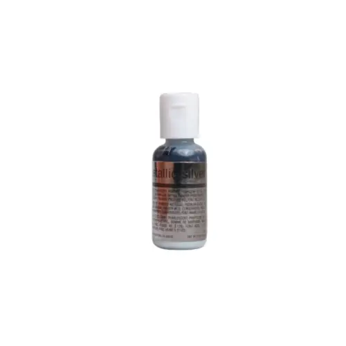 Chefmaster Airbrush Liquid Metallic Silver .67oz Bottle