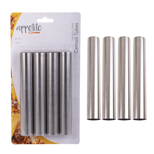 Stainless Steel Cannoli Tubes Set of 4