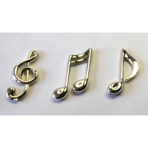 Gold 35mm Musical Notes, packet of 12