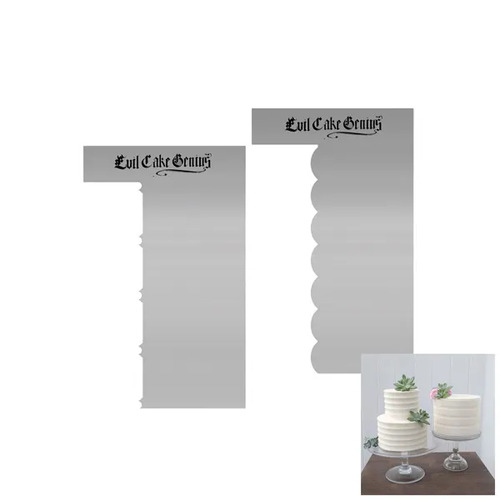 Evil Cake Genius - Fabulous Facets 4 Inch Contour Combs Set Of 2 Designs