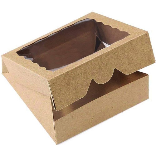 Kraft Brown  Display Cupcake Box With Insert - 12 Standard Cupcakes