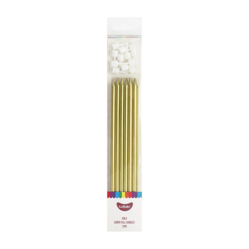 GoBake Candles Super Tall 18cm Gold