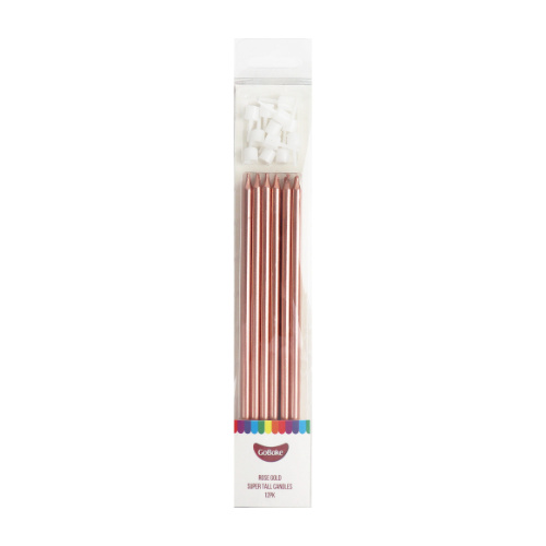 GoBake Candles Super Tall 18cm Rose Gold