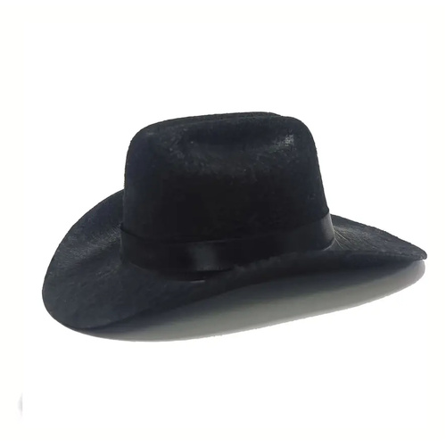 Large Cowboy Hat Decoration Black 13.5cm