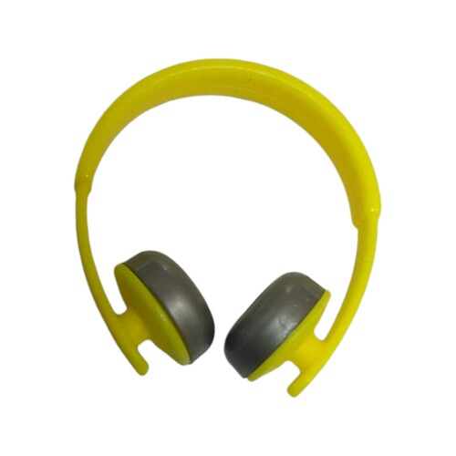 Small Yellow & Grey Headphones Decoration