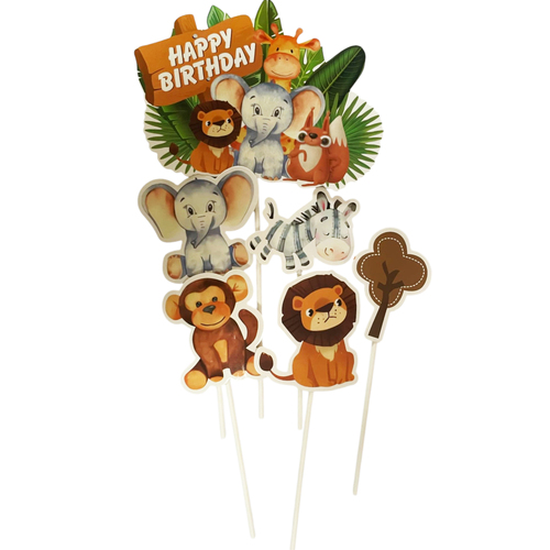 Jungle Animal Cake topper Set