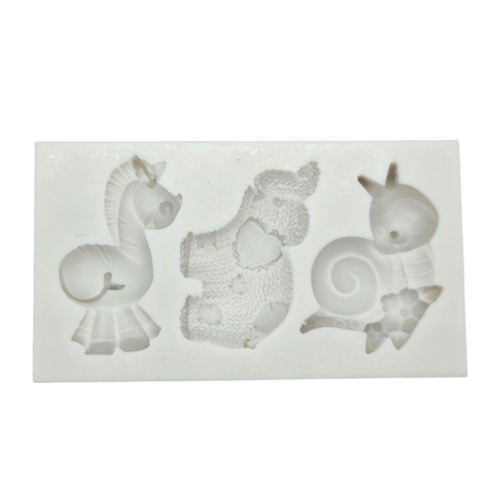 Snail Elephant Giraffe Silicone Fondant Mould