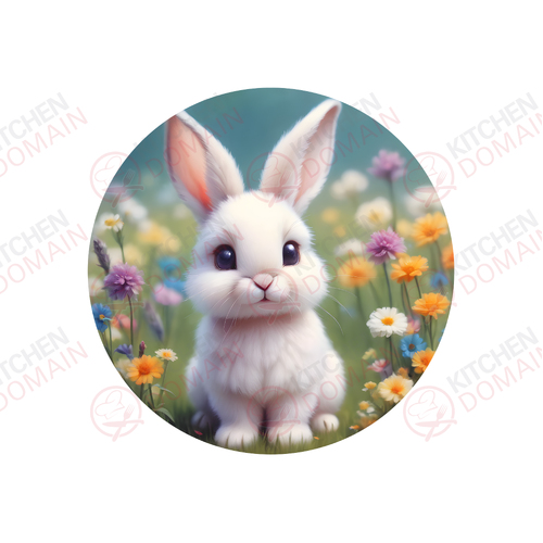 Bunny Edible Image  - Round #05