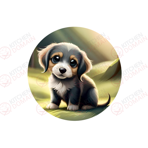 Puppy Edible Image  - Round