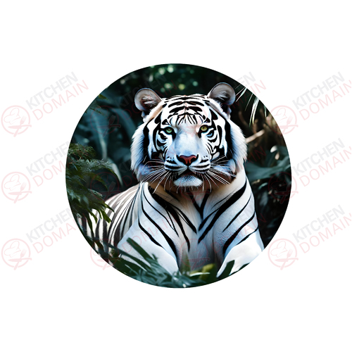 White Tiger Edible Image - Round #05