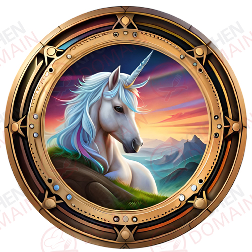 Unicorn Edible Image #03 - Round