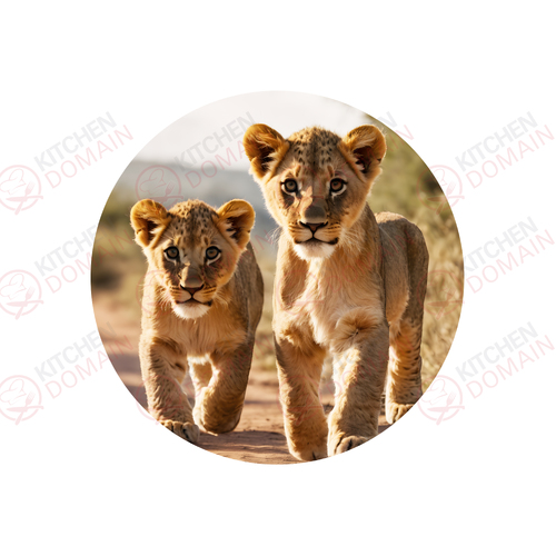 Lion Cubs Edible Image - Round #01