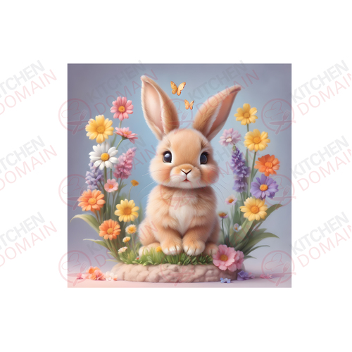 Bunny Edible Image #03 - Square