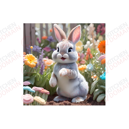 Bunny Edible Image #06 - Square