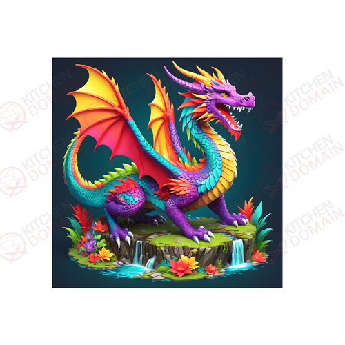 Dragon Edible Image #04 - Square