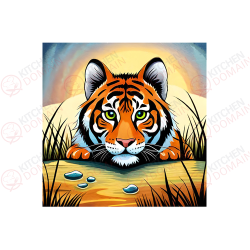 Tiger Edible Image #09 - Square