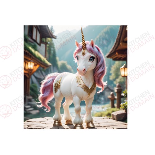 Unicorn Edible Image #06 - Square