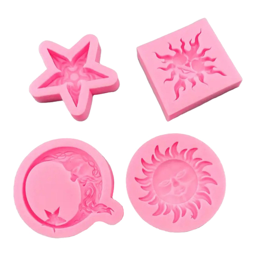 Sun-Moon-Star Silicone Mould Set 4pcs