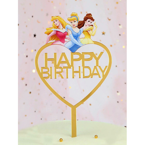 Acrylic Princess Happy Birthday Topper