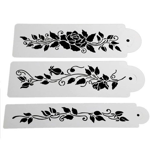 Rose Stencil set 3 Pieces