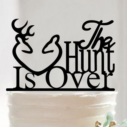 The Hunt Is Over Cake Topper