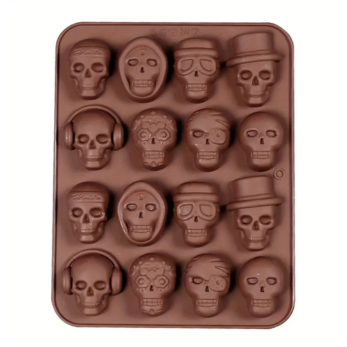 Themed Skulls Silicone Chocolate - Mould