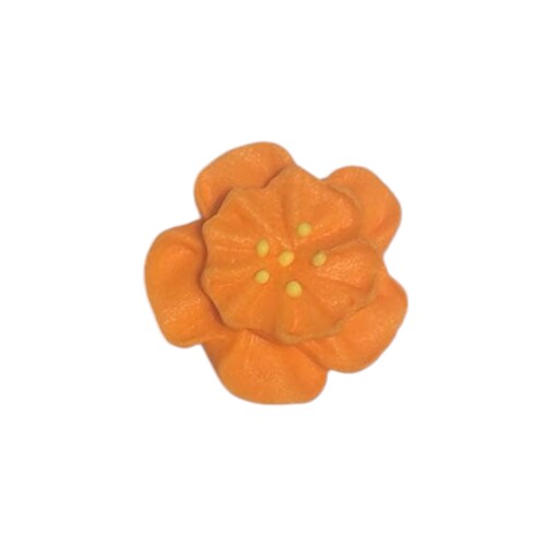 Dainty Icing Flowers Orange 30mm