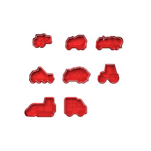 Automotive Fondant / Cookie Cutter & Stamp Set of 8