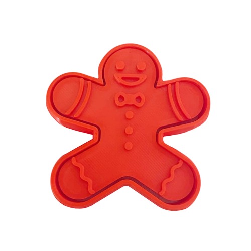 Large Gingerbread Man Fondant / Cookie Cutter & Stamp