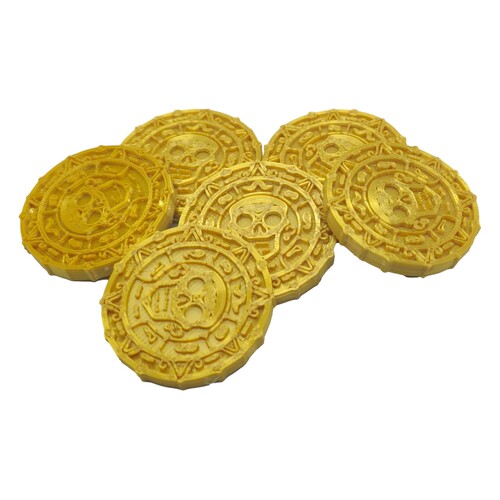 Gold Pirate Coins Decoration 6 Pieces