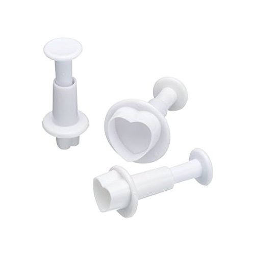 Small Heart Shape Fondant Plunger Cutters 3pc