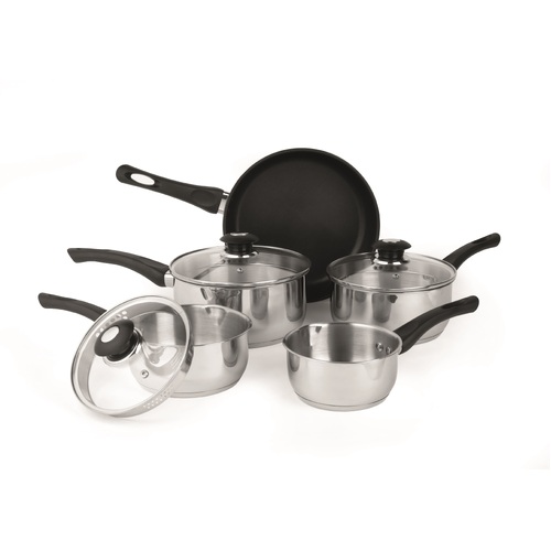 Russell Hobbs Stainless Steel Easy Strain 5pc Pan Set