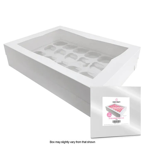 Cake Craft Display Cupcake Box With Insert - 24 Standard Cupcakes