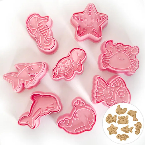 Sea/Ocean Cookie/Plunger Cutter 8 Piece Set